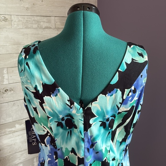NWT CHAPS Floral Cotton Dress - Picture 3 of 9